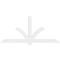 Ekena Millwork Redmond Architectural Grade PVC Gable Bracket, 108"W x 49 1/2"H x 4"D x 6"F, 11/12 Pitch GBP108X50X0406RED00 - alternate 5